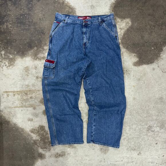 Vintage Y2K Tommy Hilfiger carpenter jeans 2000s baggy pants - Picture 2 of 6